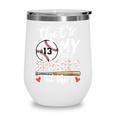Baseball Jersey Number 13 That's My Brother Out There Wine Tumbler