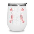 Baseball Joke Tee I Hit Bombs For Hot Moms Player Pitcher Wine Tumbler
