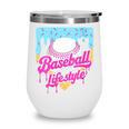 Baseball Life Lifestyle Home Plate Ice Cream Drip Men Boys Wine Tumbler