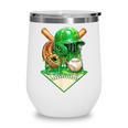 Baseball Life Style Ice Cream Drip Green Wine Tumbler Baseball Life Style Ice Cream Drip Green Wine Tumbler