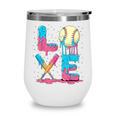 Baseball Love Drip Ice Cream Colorful Baseball Wine Tumbler