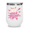 Baseball Phrase With Stars Wine Tumbler
