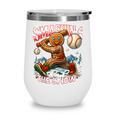 Baseball Player Christmas Gingerbread Smashing Through Snow Wine Tumbler