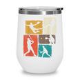 Baseball Player Collage Men Kids Coach Youth Boys Wine Tumbler