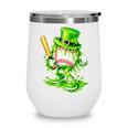 Baseball Player Ice Cream Drip Shamrocks St Patrick's Day Wine Tumbler Baseball Player Ice Cream Drip Shamrocks St Patrick's Day Wine Tumbler