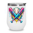 Baseball Player Ice Cream Drip Wine Tumbler