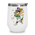 Baseball Player Mardi Gras Alligator Carnival Costume Beads Wine Tumbler Baseball Player Mardi Gras Alligator Carnival Costume Beads Wine Tumbler