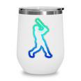 Baseball Player Graphic Wine Tumbler