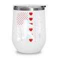 Baseball Silhouette Heart USA Flag Hearts American Boys Kids Wine Tumbler