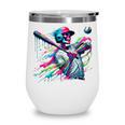 Baseball Skeleton Ice Cream Drip Baseball Boys Youth Wine Tumbler Baseball Skeleton Ice Cream Drip Baseball Boys Youth Wine Tumbler