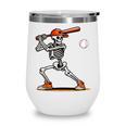 Baseball Skeleton Spooky Boys Halloween Baseball Player Wine Tumbler Baseball Skeleton Spooky Boys Halloween Baseball Player Wine Tumbler