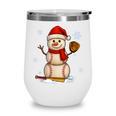 Baseball Snowman Merry Christmas Holiday Sports Xmas Pajamas Wine Tumbler Baseball Snowman Merry Christmas Holiday Sports Xmas Pajamas Wine Tumbler