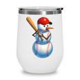 Baseball Snowman Merry Christmas Xmas Pajamas Men Women Kids Wine Tumbler Baseball Snowman Merry Christmas Xmas Pajamas Men Women Kids Wine Tumbler