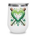 Baseball St Patricks Day Boys Girls Men Women Shamrock Green Wine Tumbler