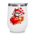 Baseball Valentine's Day Drip Ice Cream Team Wine Tumbler