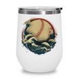 Baseball Waves Ocean Sports Baseball Fans Wine Tumbler Baseball Waves Ocean Sports Baseball Fans Wine Tumbler