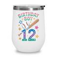 Birthday Boy 12th Birthday Baseball Wine Tumbler Birthday Boy 12th Birthday Baseball Wine Tumbler