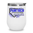 Blue Panther Baseball Home Plate Game Day Mascot Panther Wine Tumbler Blue Panther Baseball Home Plate Game Day Mascot Panther Wine Tumbler