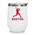 Boston Lovers Skyline Retro Baseball Heartbeat Men Women Wine Tumbler Boston Lovers Skyline Retro Baseball Heartbeat Men Women Wine Tumbler