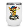 Boys Pizza Theme Baseball Home Hitter Wine Tumbler
