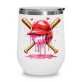 Boys Valentine Day Baseball Helmet Drip Ice-Cream Youth Kids Wine Tumbler
