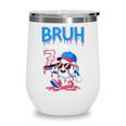 Bruh I'm 7 Baseball Ice Cream Drip It's My 7th Birthday Wine Tumbler