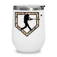 Camo Home Plate Camouflage Baseball Batter Youth Boys Wine Tumbler