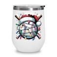 Christmas Baseball Boy Youth Kid Men Santa Hat Xmas Baseball Wine Tumbler Christmas Baseball Boy Youth Kid Men Santa Hat Xmas Baseball Wine Tumbler