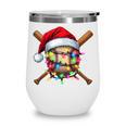 Christmas Baseball Pajama Santa For Men Boys Girls Kids Xmas Wine Tumbler Christmas Baseball Pajama Santa For Men Boys Girls Kids Xmas Wine Tumbler