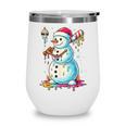 Christmas Baseball Snowman Drip For Boys Men Girls Women Wine Tumbler Christmas Baseball Snowman Drip For Boys Men Girls Women Wine Tumbler