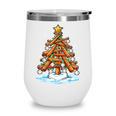 Christmas Baseball Tree Lights Xmas Wine Tumbler