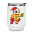 Christmas Gingerbread Man Baseball Player Catcher Wine Tumbler