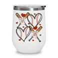 Coquette Bow XOXO Baseball Lover Heart Valentine Game Day Wine Tumbler Coquette Bow XOXO Baseball Lover Heart Valentine Game Day Wine Tumbler