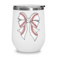 Cute Baseball Coquette Bow For Women Girls Baseball Mama Mom Wine Tumbler Cute Baseball Coquette Bow For Women Girls Baseball Mama Mom Wine Tumbler