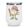 Cute Baseball Ice Cream Drip For Girls & Boys 2 Sides Wine Tumbler