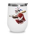 Dominican Republic Santa Christmas Baseball Beisbol Wine Tumbler Dominican Republic Santa Christmas Baseball Beisbol Wine Tumbler