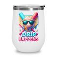 Drip Happens Baseball Ice Cream Bat And Ball With Sunglasses Wine Tumbler Drip Happens Baseball Ice Cream Bat And Ball With Sunglasses Wine Tumbler