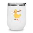 Duck And Baseball Bat Mess With The Quack You Get Whack Wine Tumbler Duck And Baseball Bat Mess With The Quack You Get Whack Wine Tumbler