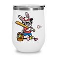 Easter Bunny Baseball Player Batter Rabbit Boys Kids Men Wine Tumbler Easter Bunny Baseball Player Batter Rabbit Boys Kids Men Wine Tumbler