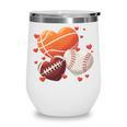 Football Basketball Baseball Heart Valentine Boys Men Kid Wine Tumbler