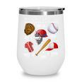 God Says I Am Baseball Player Catcher Pitcher Boys Men Wine Tumbler
