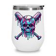 Halloween Baseball Skull Drip Baseball Lifestyle Boy Men Wine Tumbler Halloween Baseball Skull Drip Baseball Lifestyle Boy Men Wine Tumbler