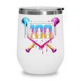 Happy 100 Days Of School Baseball Drip 100th Day Of School Wine Tumbler Happy 100 Days Of School Baseball Drip 100th Day Of School Wine Tumbler