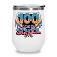 Happy 100 Days Of School Baseball Drip For Kids Teachers Wine Tumbler Happy 100 Days Of School Baseball Drip For Kids Teachers Wine Tumbler