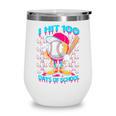 I Hit 100 Days Of School Baseball Ice Cream Drip Wine Tumbler I Hit 100 Days Of School Baseball Ice Cream Drip Wine Tumbler
