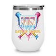 HUGvyn 100 Drippy Days Of School Baseball Ice Cream 100 Days Wine Tumbler