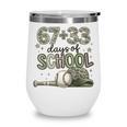 HUGvyn 6733 Days Of School Baseball 100 Days Camo Cap Boys Wine Tumbler HUGvyn 6733 Days Of School Baseball 100 Days Camo Cap Boys Wine Tumbler