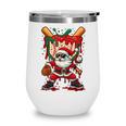 HUGvyn Santa Playing Baseball Ice Cream Drip Christmas Boys Wine Tumbler