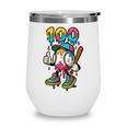 Ice Cream Drip Baseball Party 100 Days Of School Teacher Wine Tumbler