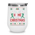 I’Ll Be Home For Christmas Baseball Ugly Sweater Art Wine Tumbler
